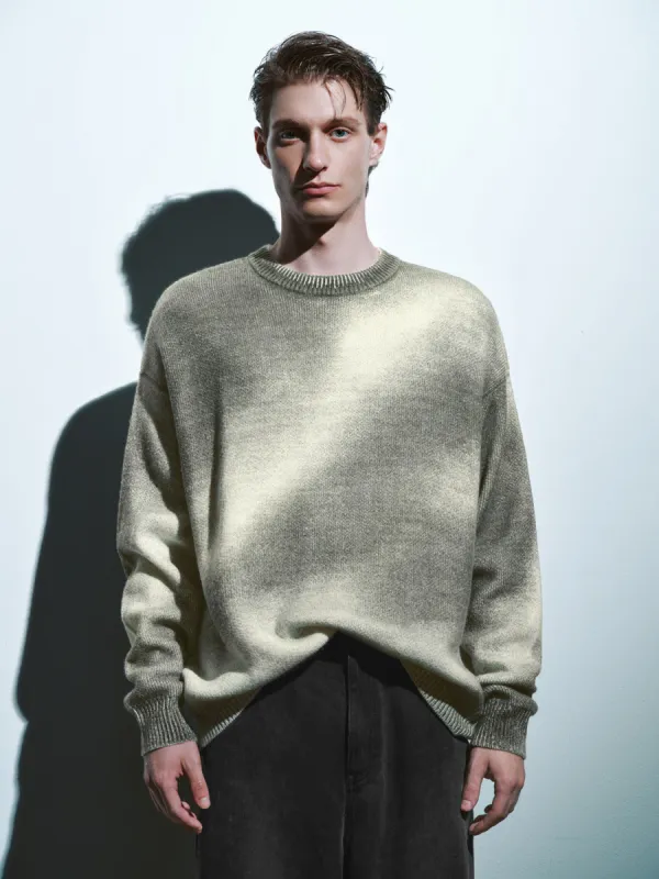 Printed Crew Neck Loose Knitted T-Shirt sold by Urban Revivo