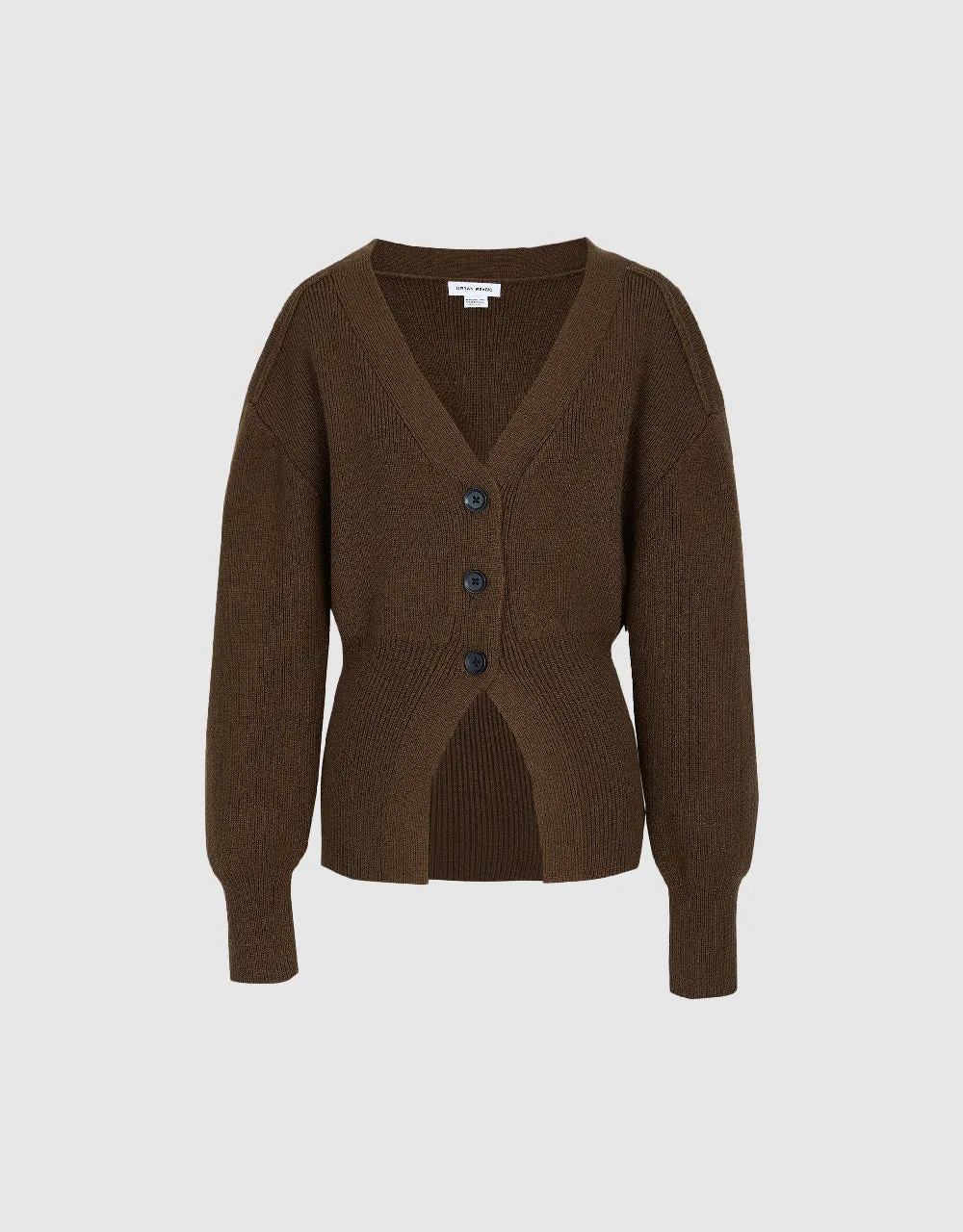 Puff Sleeve V-Neck Knitted Cardigan sold by Urban Revivo