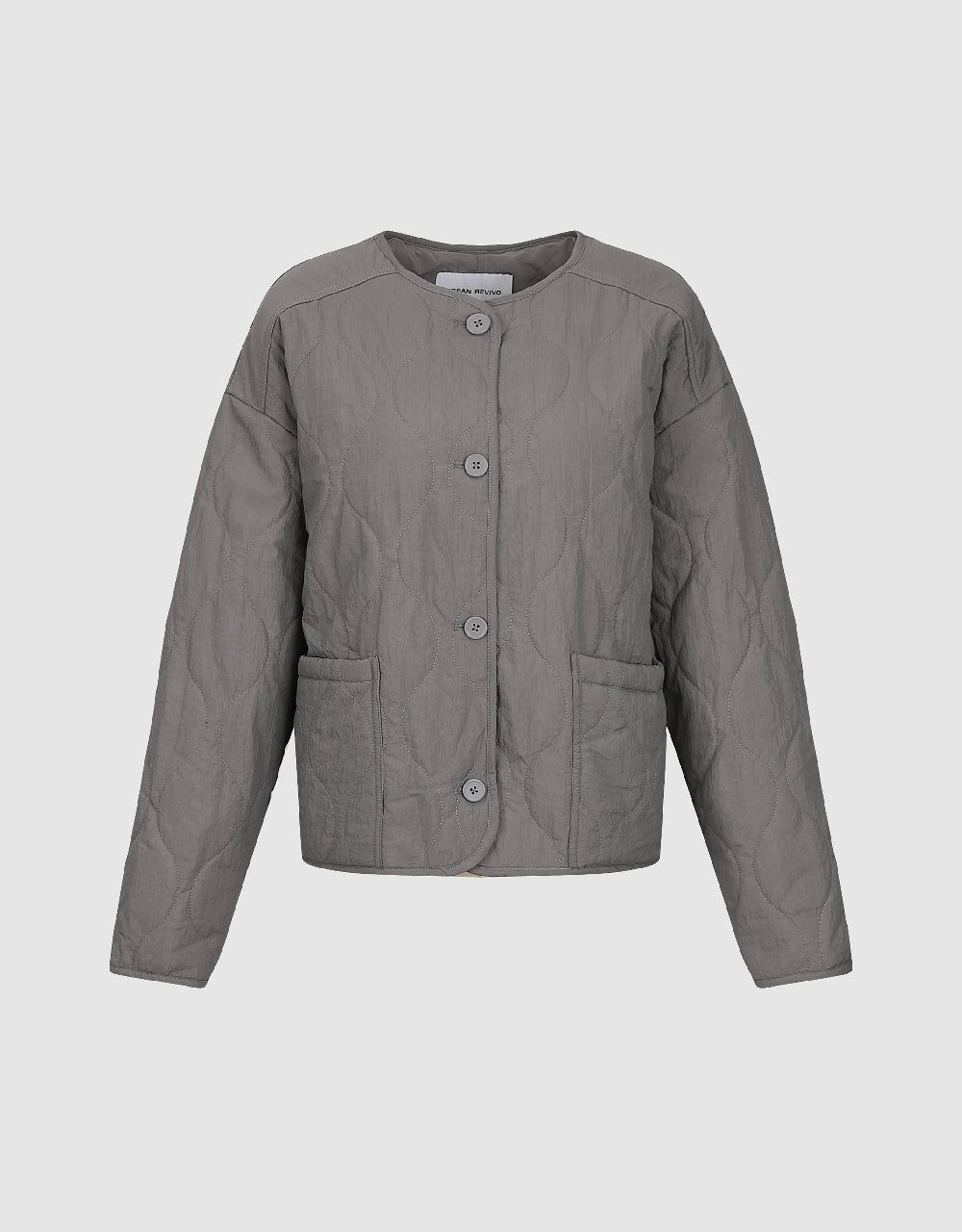 Embossed Straight Padded Coat sold by Urban Revivo product image thumbnail 2