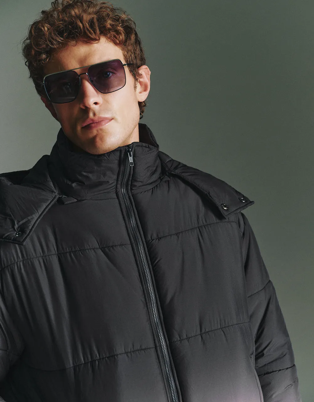 Hooded Gradient Padded Coat sold by Urban Revivo product image thumbnail 4