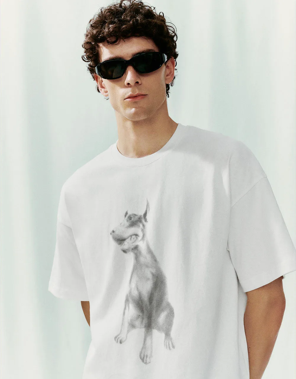 Printed Crew Neck Loose T-Shirt sold by Urban Revivo product image thumbnail 4