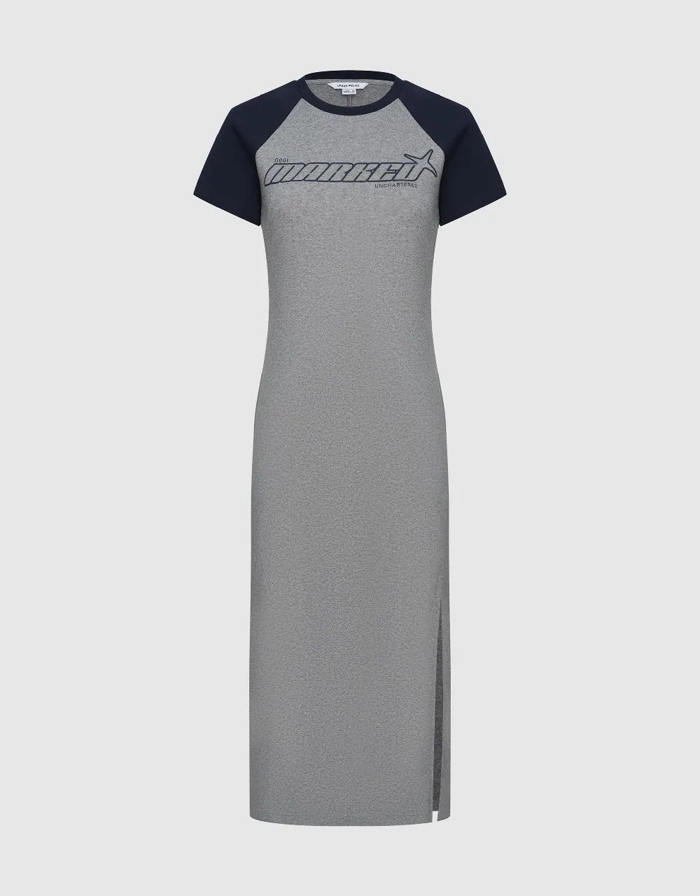 Letter Printed Crew Neck Straight Dress sold by Urban Revivo product image thumbnail 2