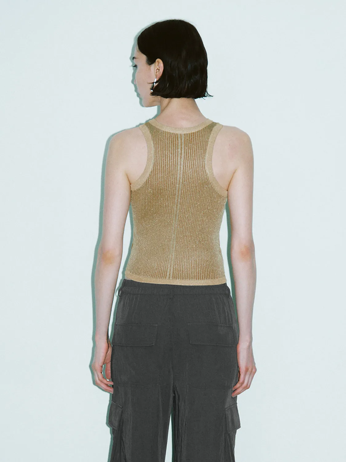Crew Neck Knitted Tank Top sold by Urban Revivo product image thumbnail 3