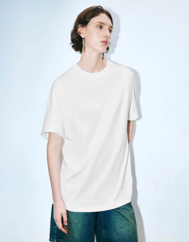 Crew Neck Loose T-Shirt sold by Urban Revivo