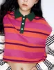 Striped Loose Polo T-Shirt sold by Urban Revivo