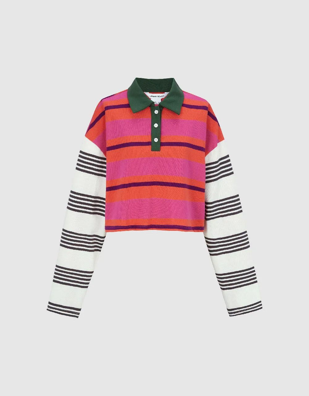 Striped Loose Polo T-Shirt sold by Urban Revivo