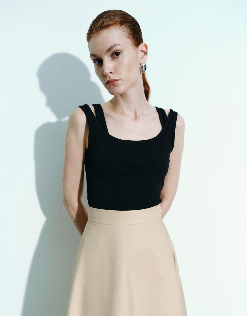 Square-cut Collar Tank Top sold by Urban Revivo