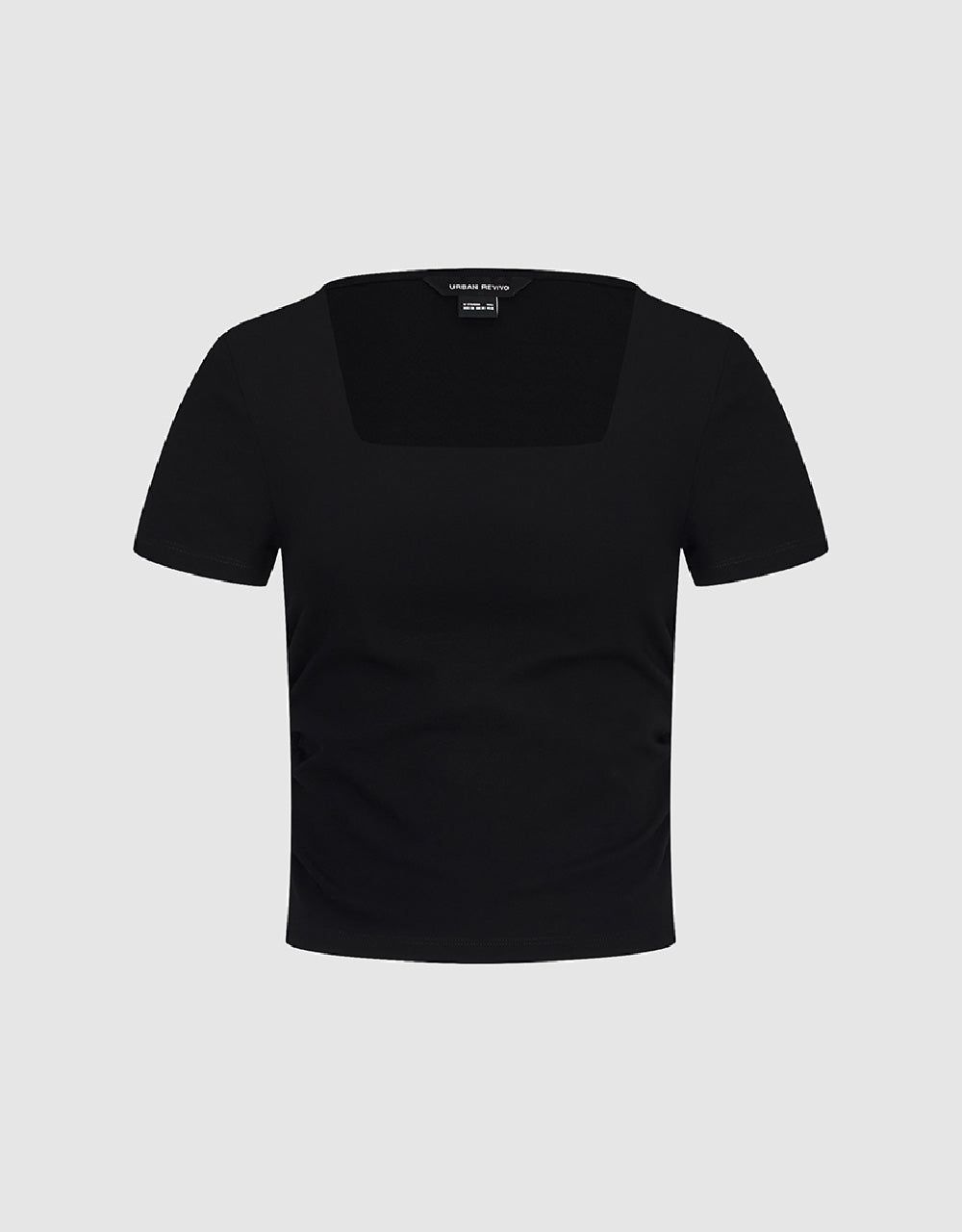 Square-cut Collar Skinny T-Shirt sold by Urban Revivo product image thumbnail 2