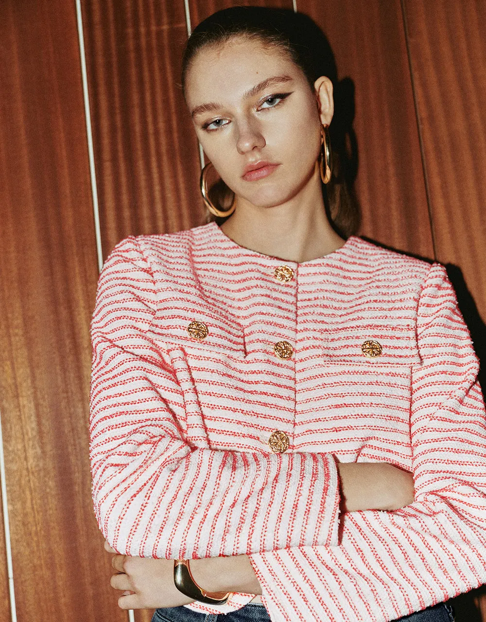 Crew Neck Denim Jacket sold by Urban Revivo product image thumbnail 4