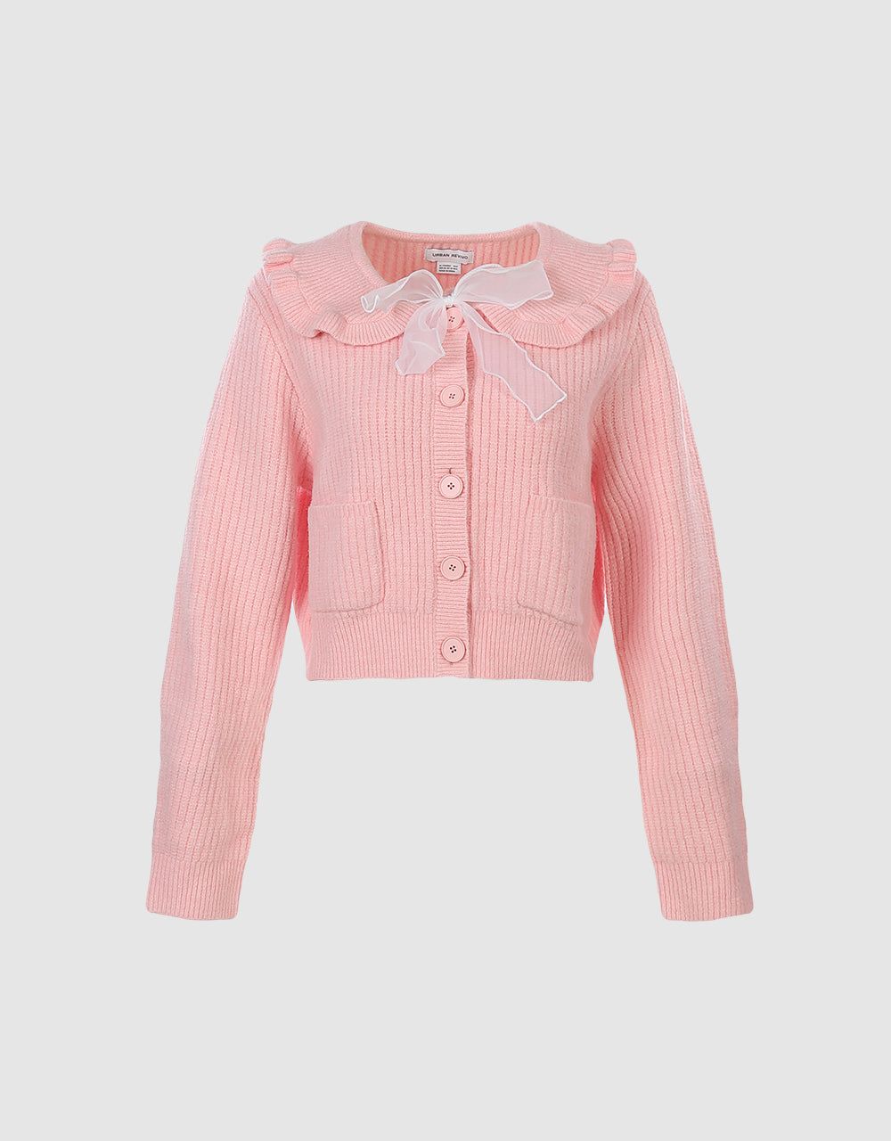 Tie Front Ruffled Cardigan sold by Urban Revivo product image thumbnail 2