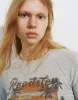 Printed Crew Neck Skinny T-Shirt sold by Urban Revivo