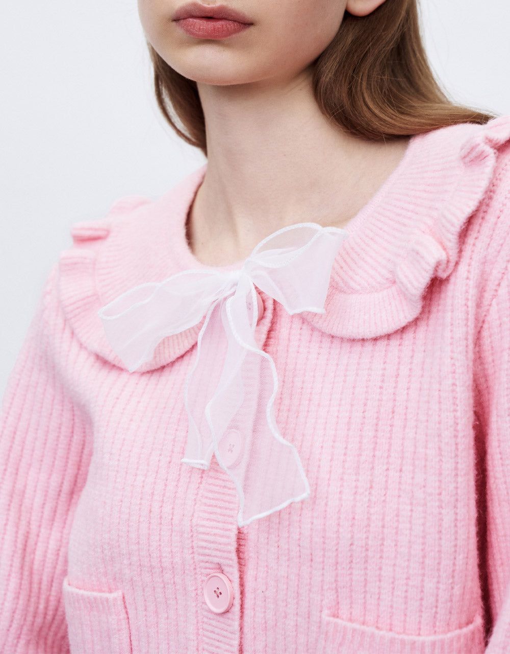 Tie Front Ruffled Cardigan sold by Urban Revivo product image thumbnail 4