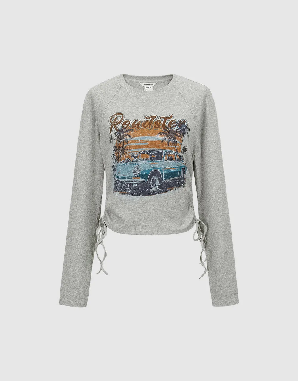 Printed Crew Neck Skinny T-Shirt sold by Urban Revivo product image thumbnail 2