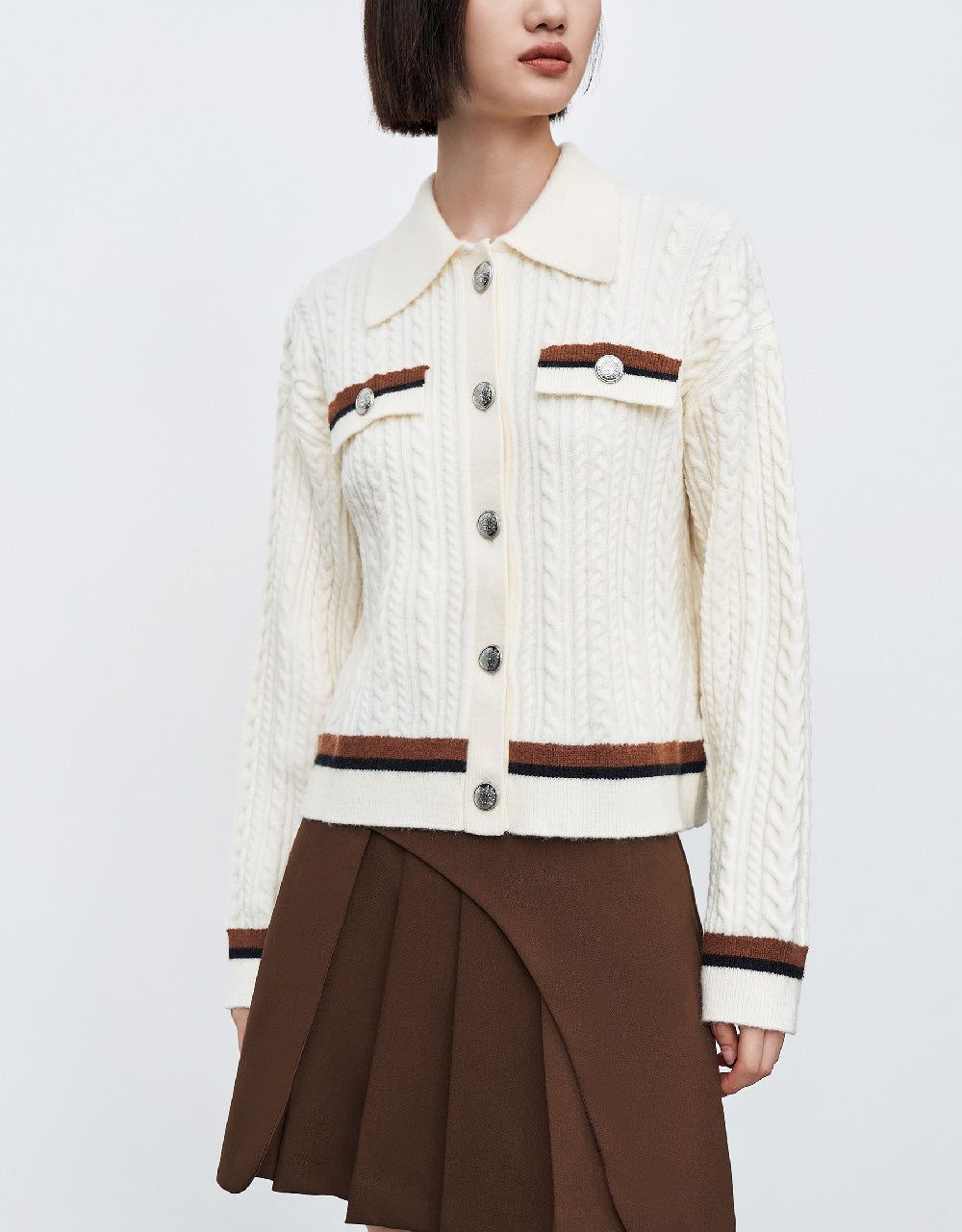 Cable Knitted Cardigan sold by Urban Revivo product image thumbnail 2