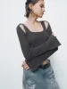 Cut-Out Skinny Knitted T-Shirt sold by Urban Revivo
