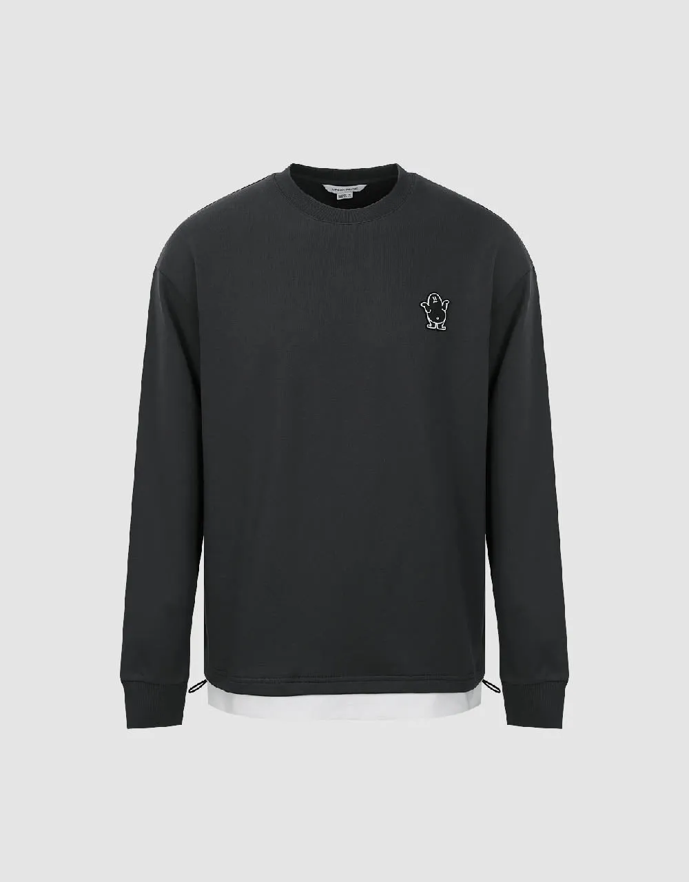 Drop Shoulder Sleeve Crew Neck Sweatshirt sold by Urban Revivo product image thumbnail 2