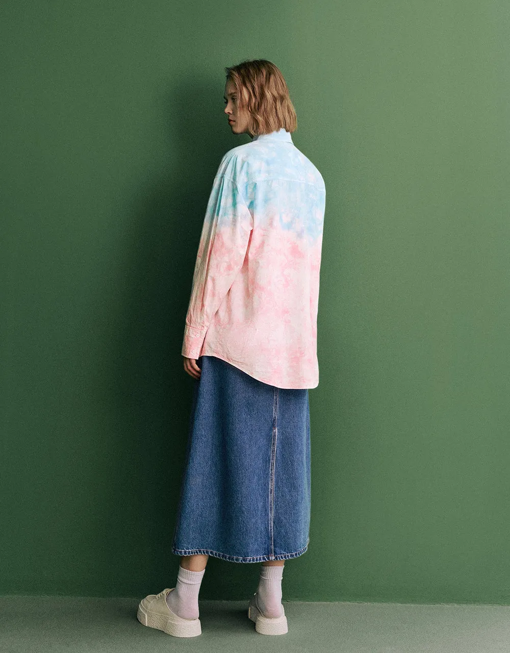 Two Toned Printed Straight Shirt sold by Urban Revivo product image thumbnail 5