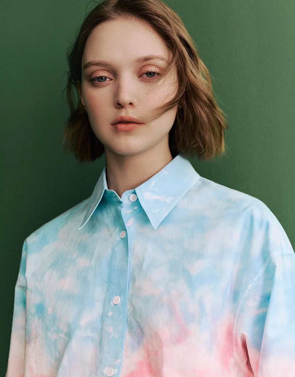 Two Toned Printed Straight Shirt sold by Urban Revivo product image thumbnail 4