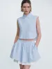 Striped Sleeveless Straight Shirt sold by Urban Revivo