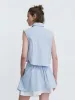 Striped Sleeveless Straight Shirt sold by Urban Revivo
