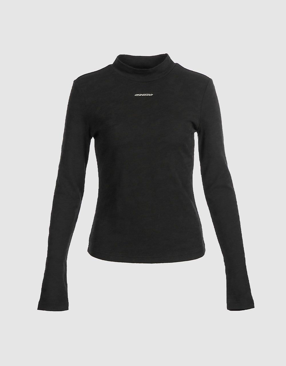 Mock Neck Letter T-Shirt sold by Urban Revivo