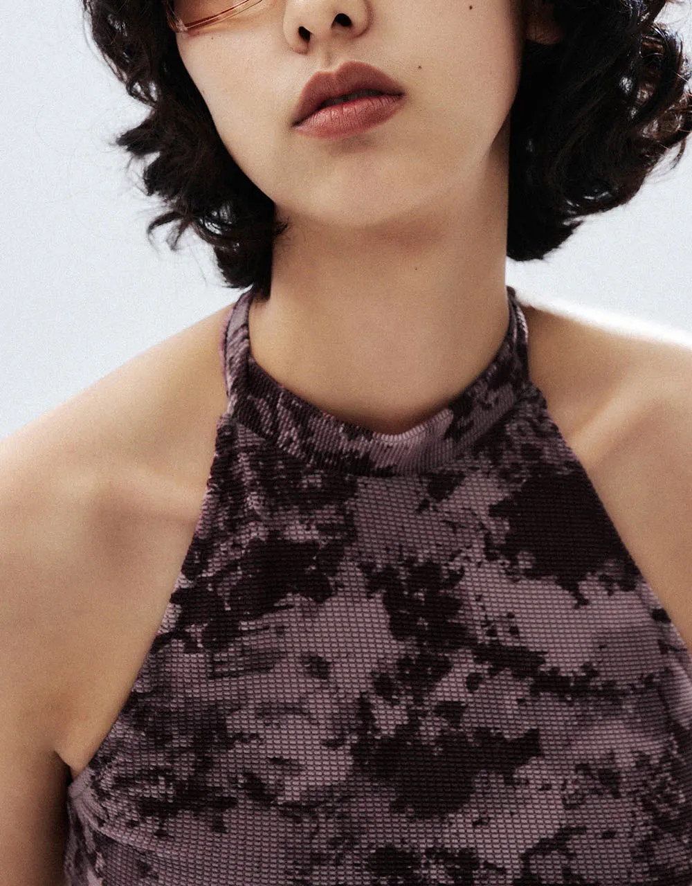 Camouflage Halter Neck Knitted Tank Top sold by Urban Revivo product image thumbnail 4