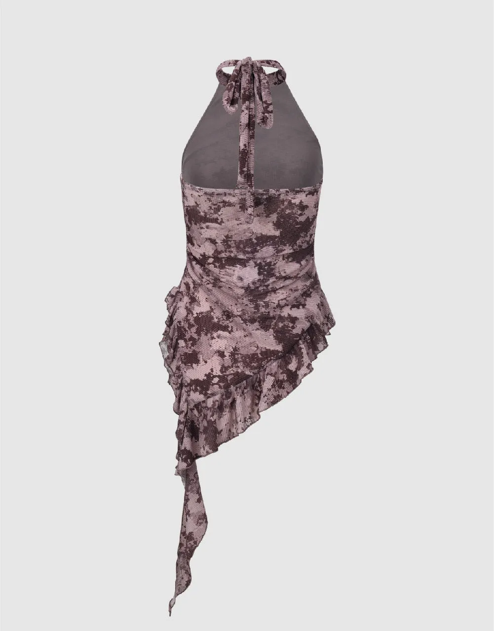 Camouflage Halter Neck Knitted Tank Top sold by Urban Revivo product image thumbnail 5