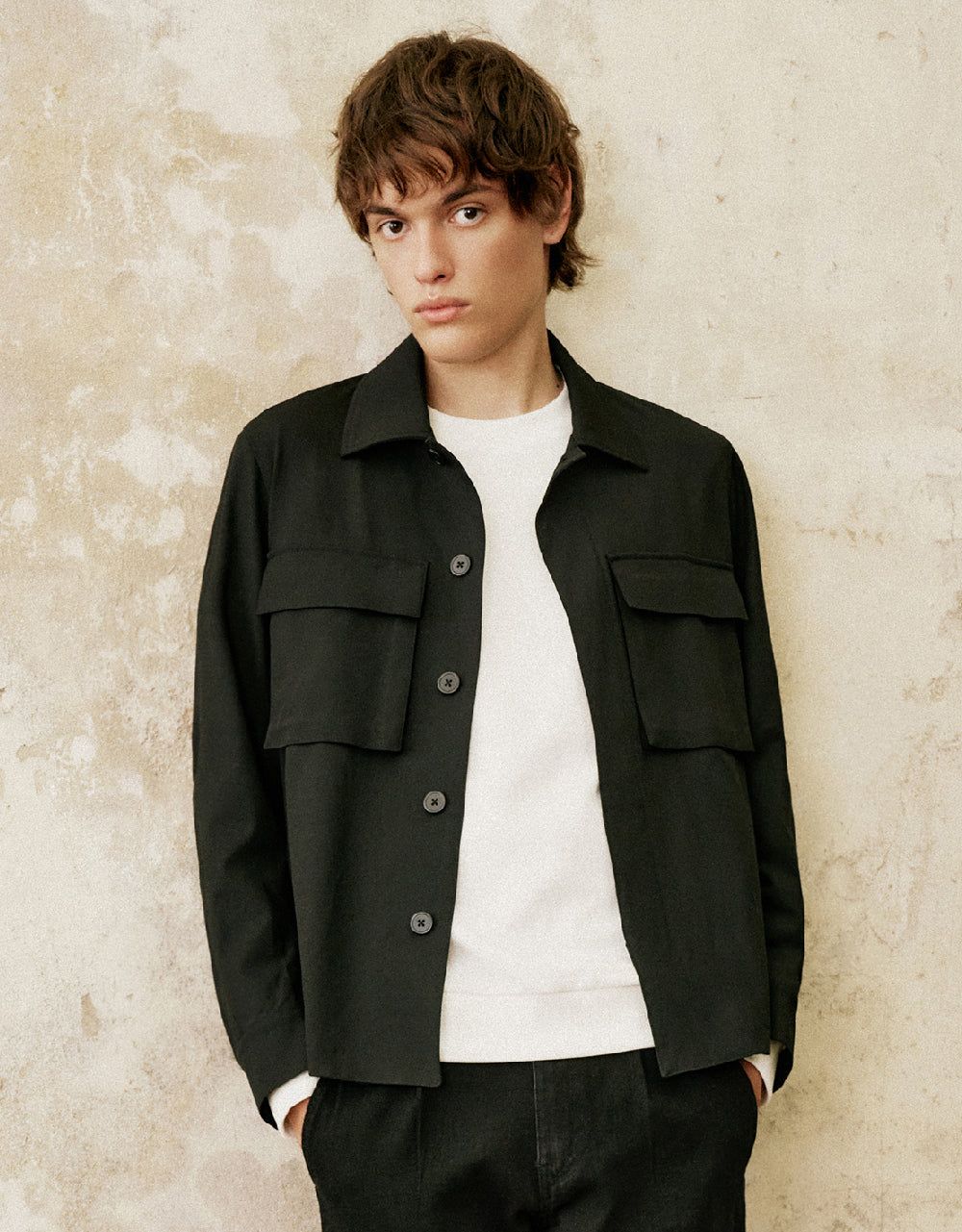 Straight Jacket With Flip Pockets sold by Urban Revivo