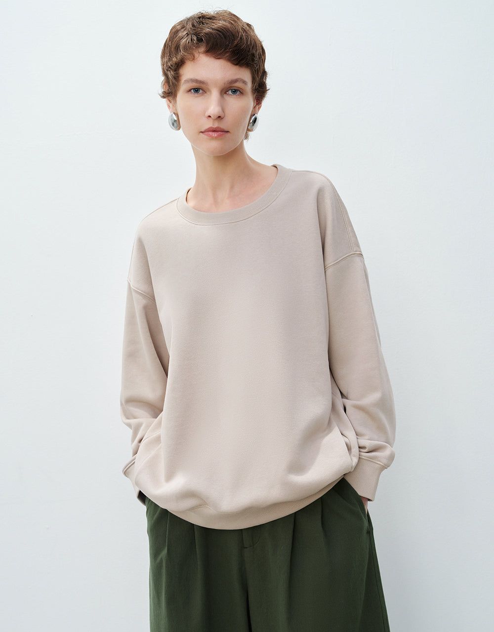 Crew Neck Loose T-Shirt sold by Urban Revivo