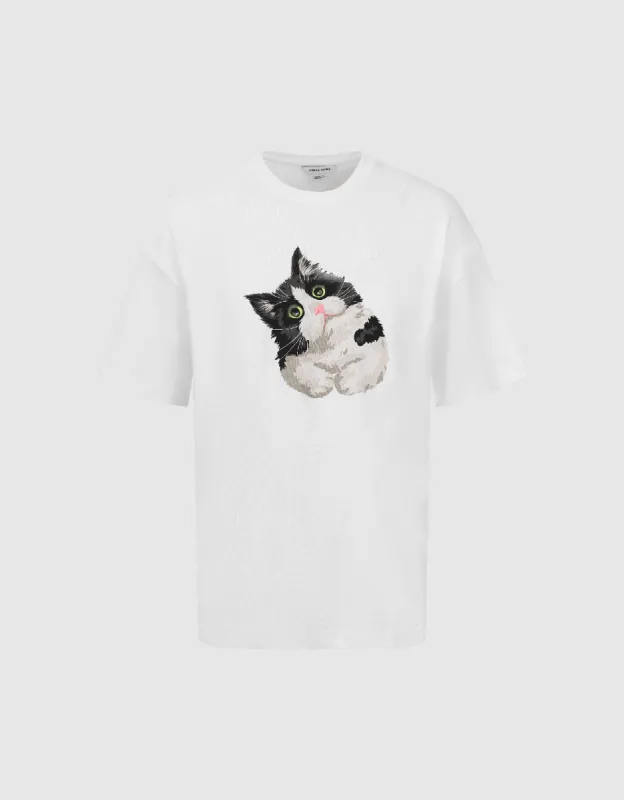 Printed Crew Neck T-Shirt sold by Urban Revivo