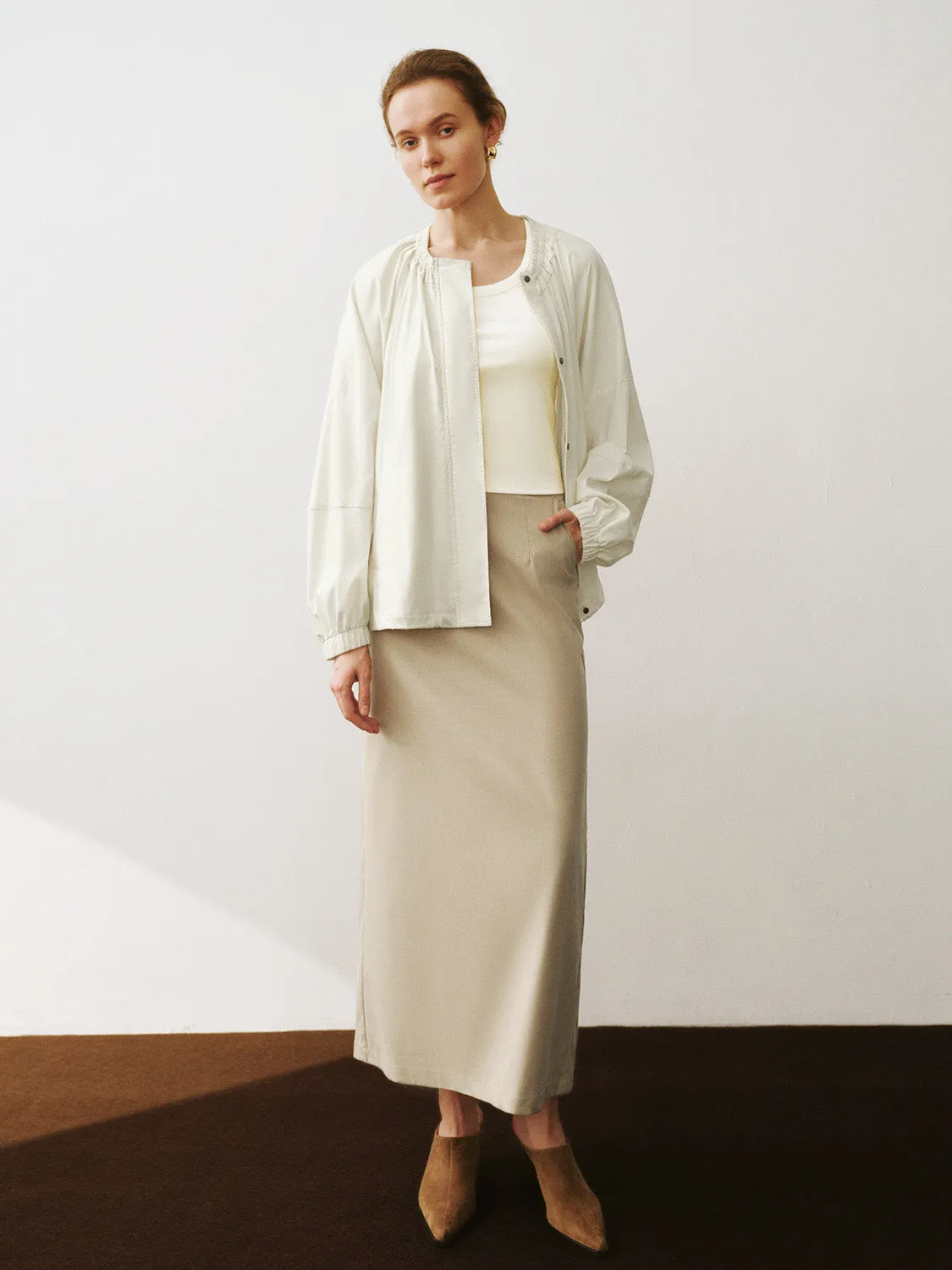 Crew Neck Oversized Jacket sold by Urban Revivo product image thumbnail 5