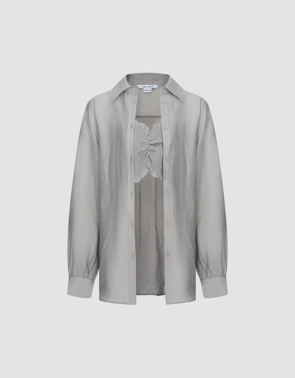 2 In 1 Button Up Blouse sold by Urban Revivo product image thumbnail 2
