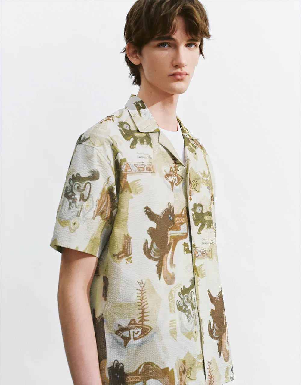 Printed Loose Shirt sold by Urban Revivo product image thumbnail 3