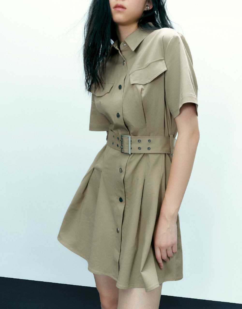 A-Line Shirt Dress With Belt sold by Urban Revivo product image thumbnail 3