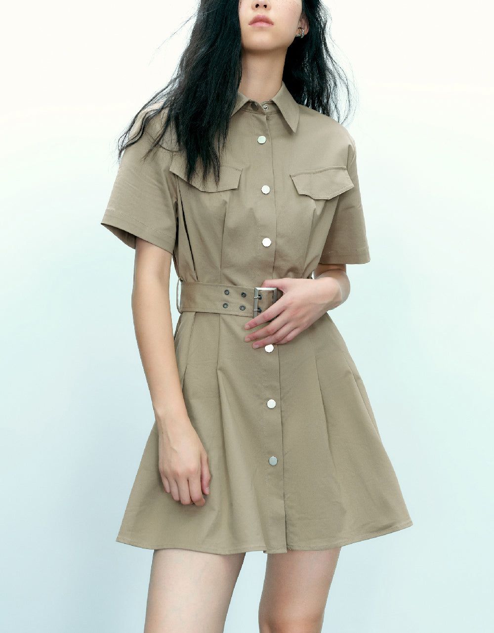 A-Line Shirt Dress With Belt sold by Urban Revivo product image thumbnail 2