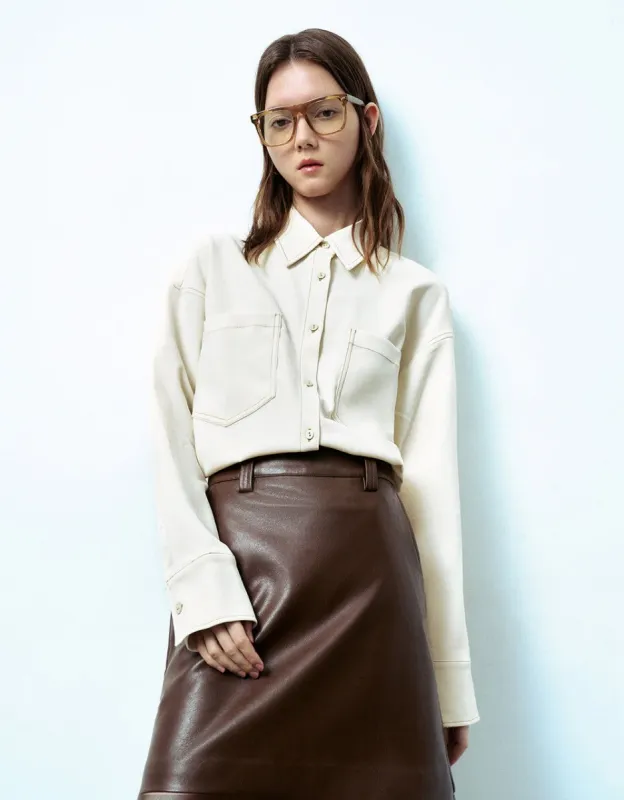 Button Up A-Line Shirt sold by Urban Revivo