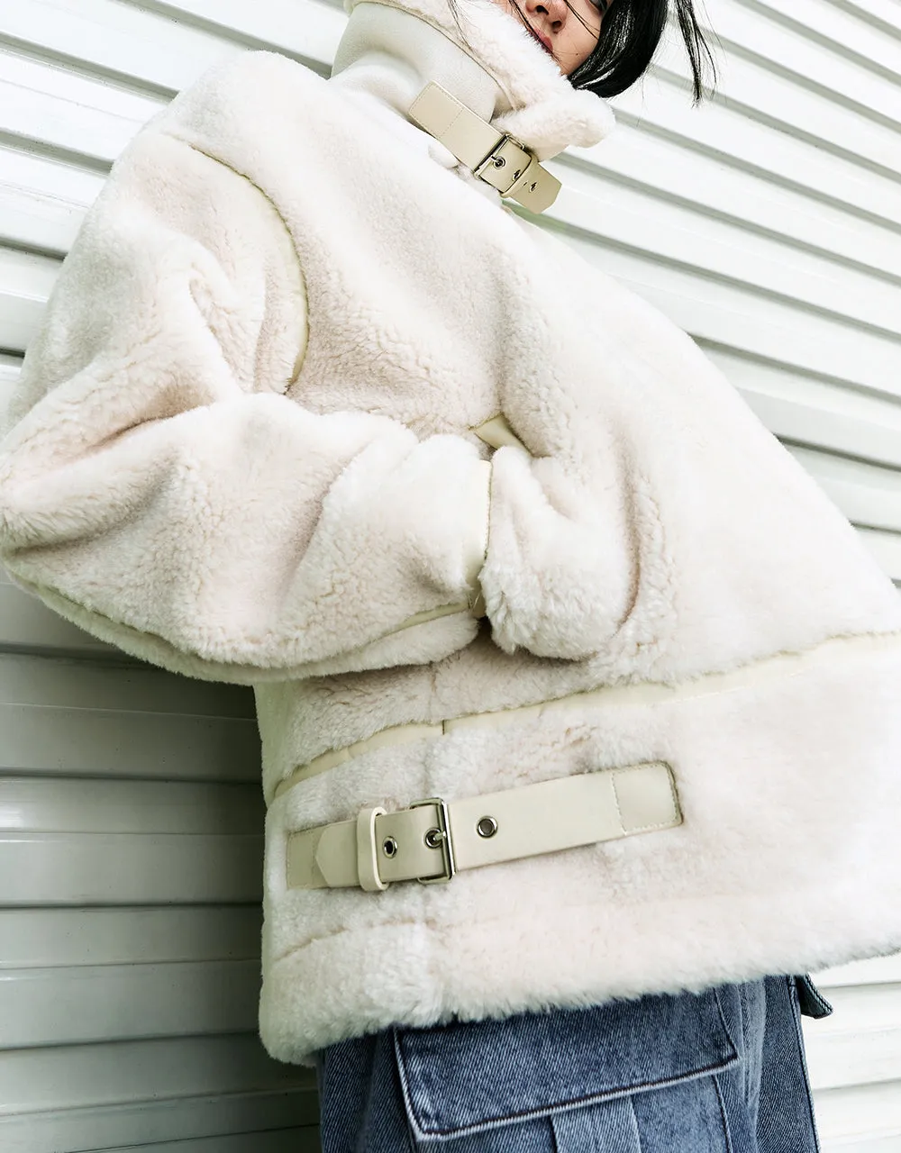 Zipper Front Furry Jacket sold by Urban Revivo product image thumbnail 3