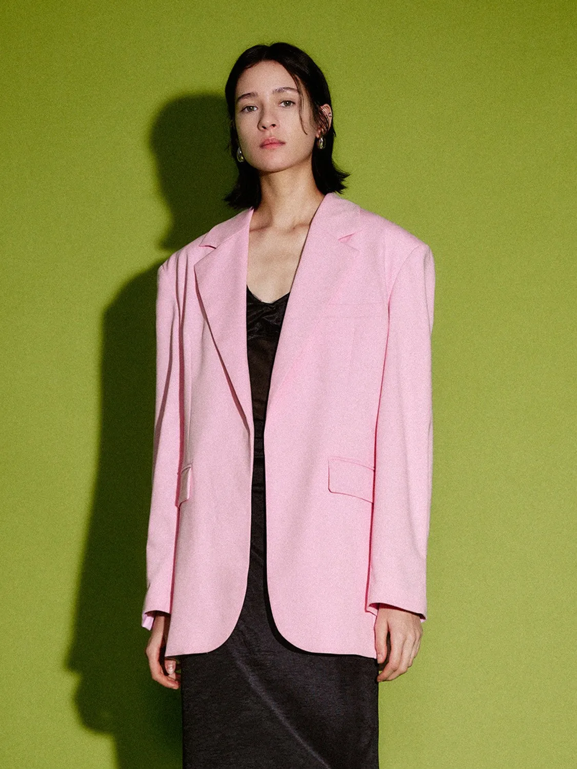 Notch Lapel Loose Blazer sold by Urban Revivo