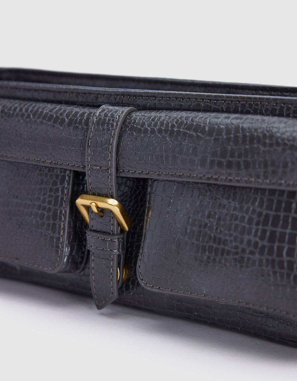 Croc Embossed Vegan Leather Shoulder Bag sold by Urban Revivo product image thumbnail 5