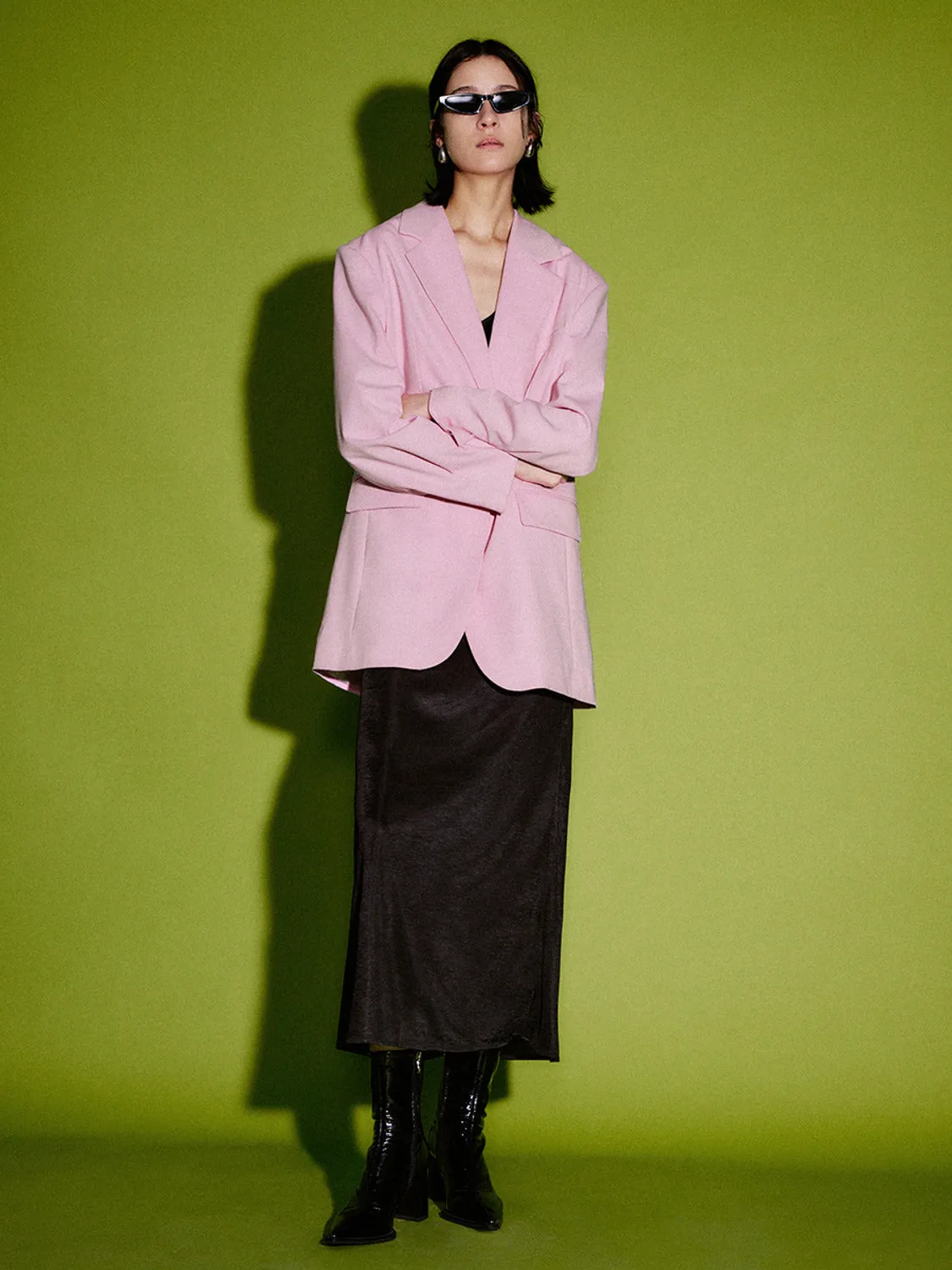 Notch Lapel Loose Blazer sold by Urban Revivo product image thumbnail 5