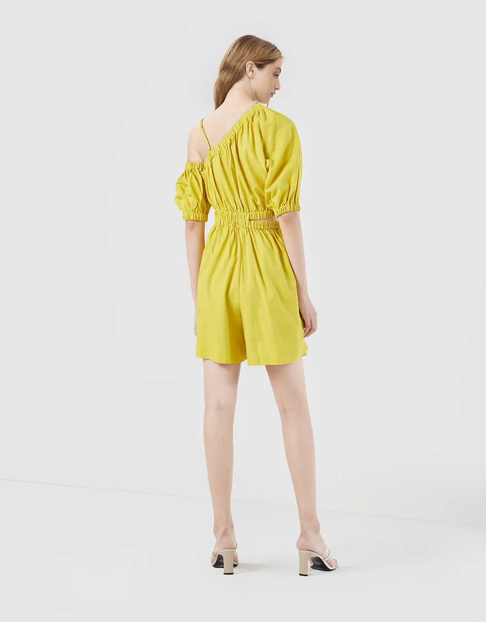 Asymmetrical Neck Cut Out Romper sold by Urban Revivo product image thumbnail 5