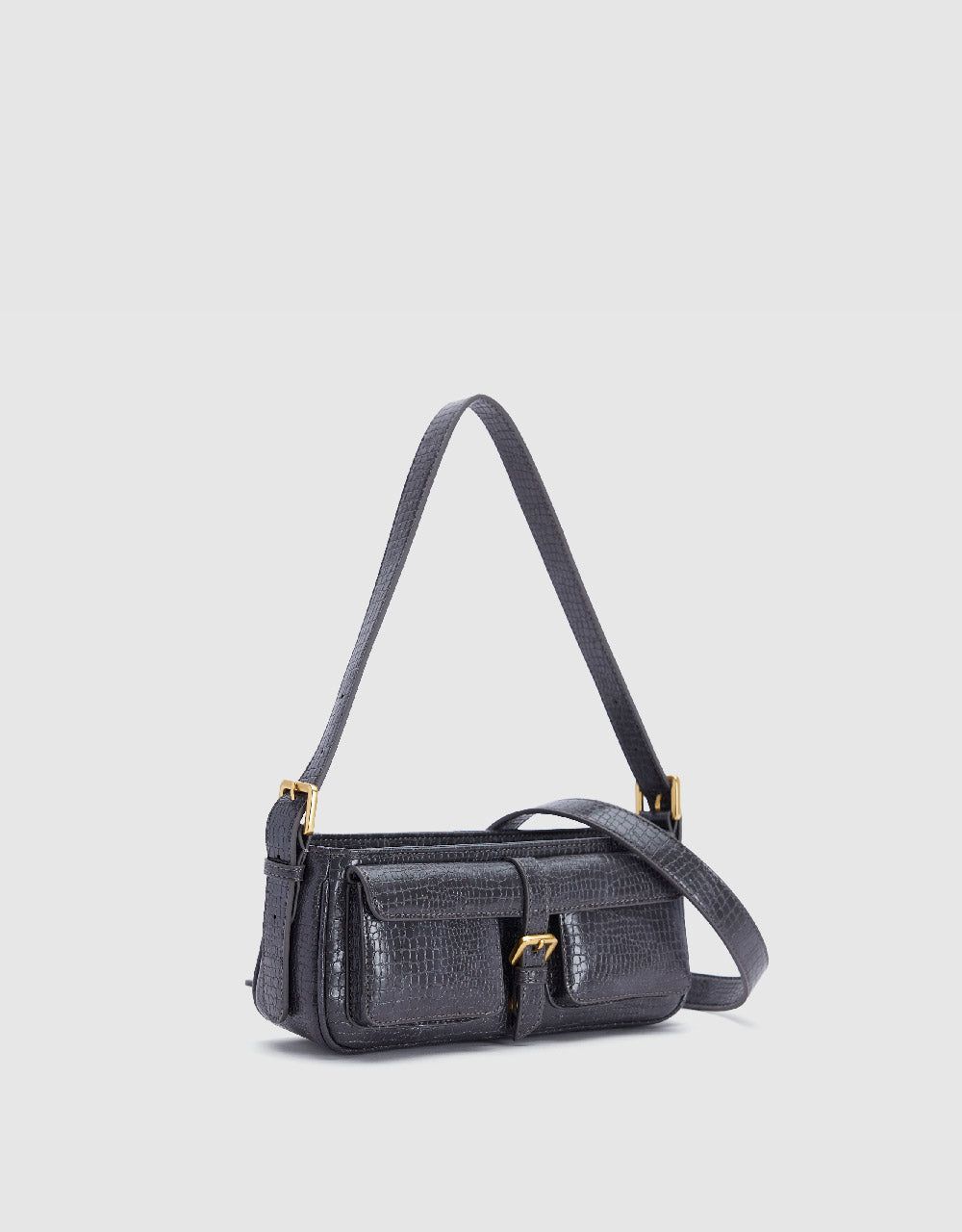 Croc Embossed Vegan Leather Shoulder Bag sold by Urban Revivo product image thumbnail 2