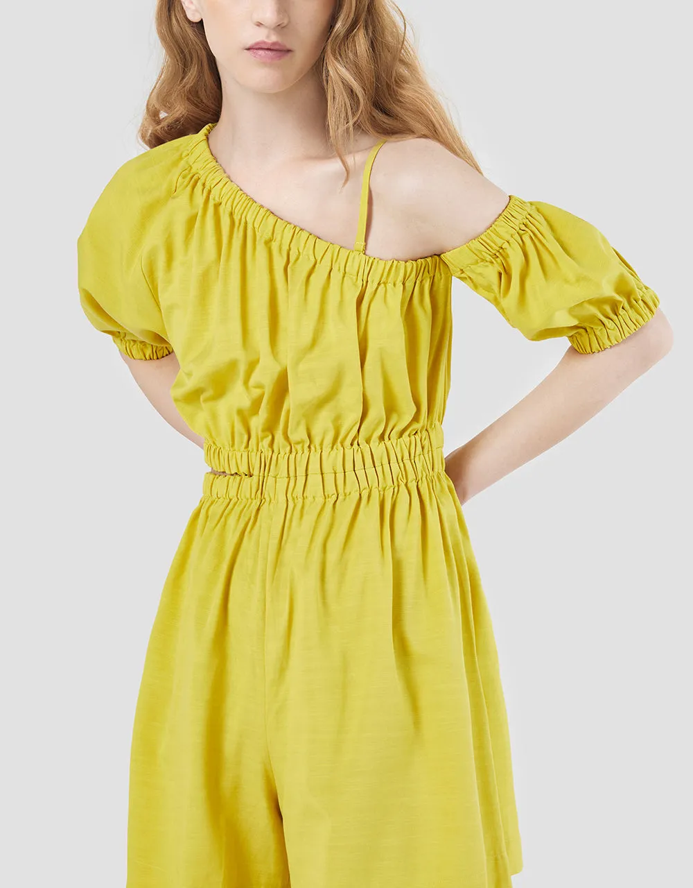 Asymmetrical Neck Cut Out Romper sold by Urban Revivo product image thumbnail 2