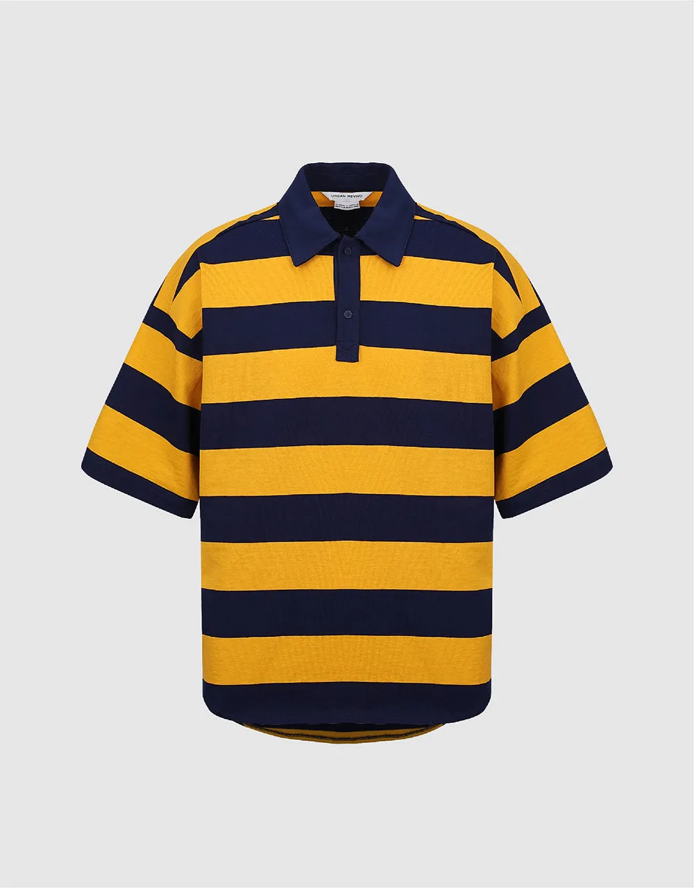 Oversized Striped Polo Shirt sold by Urban Revivo