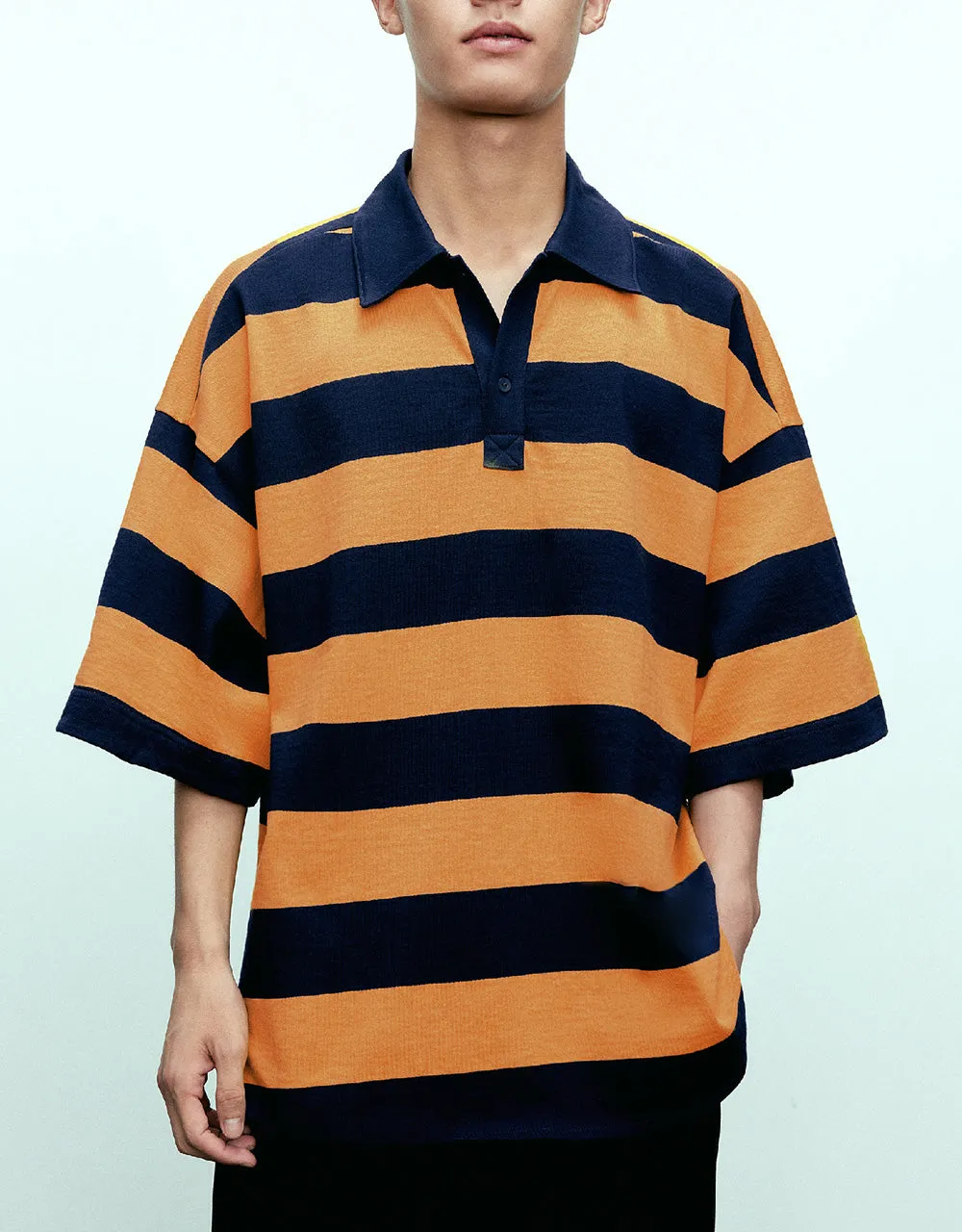 Oversized Striped Polo Shirt sold by Urban Revivo product image thumbnail 2