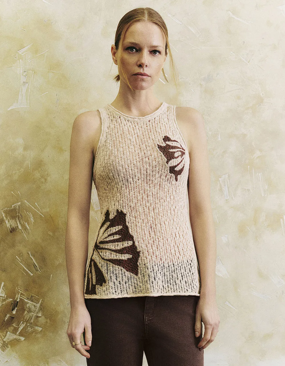 Crew Neck Knitted Tank Top sold by Urban Revivo