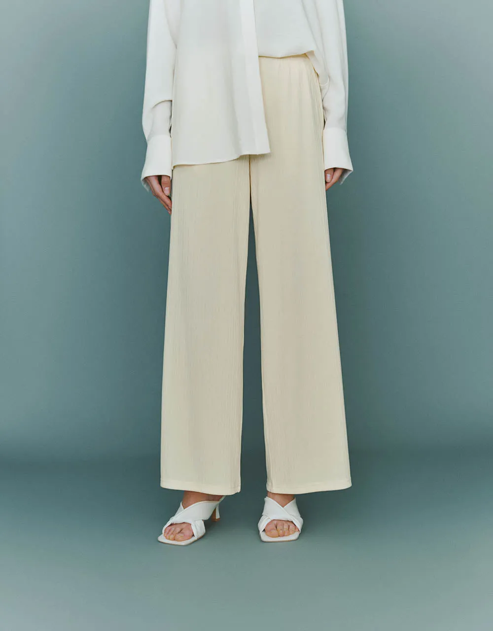 Knitted Wide-Leg Pants sold by Urban Revivo product image thumbnail 2