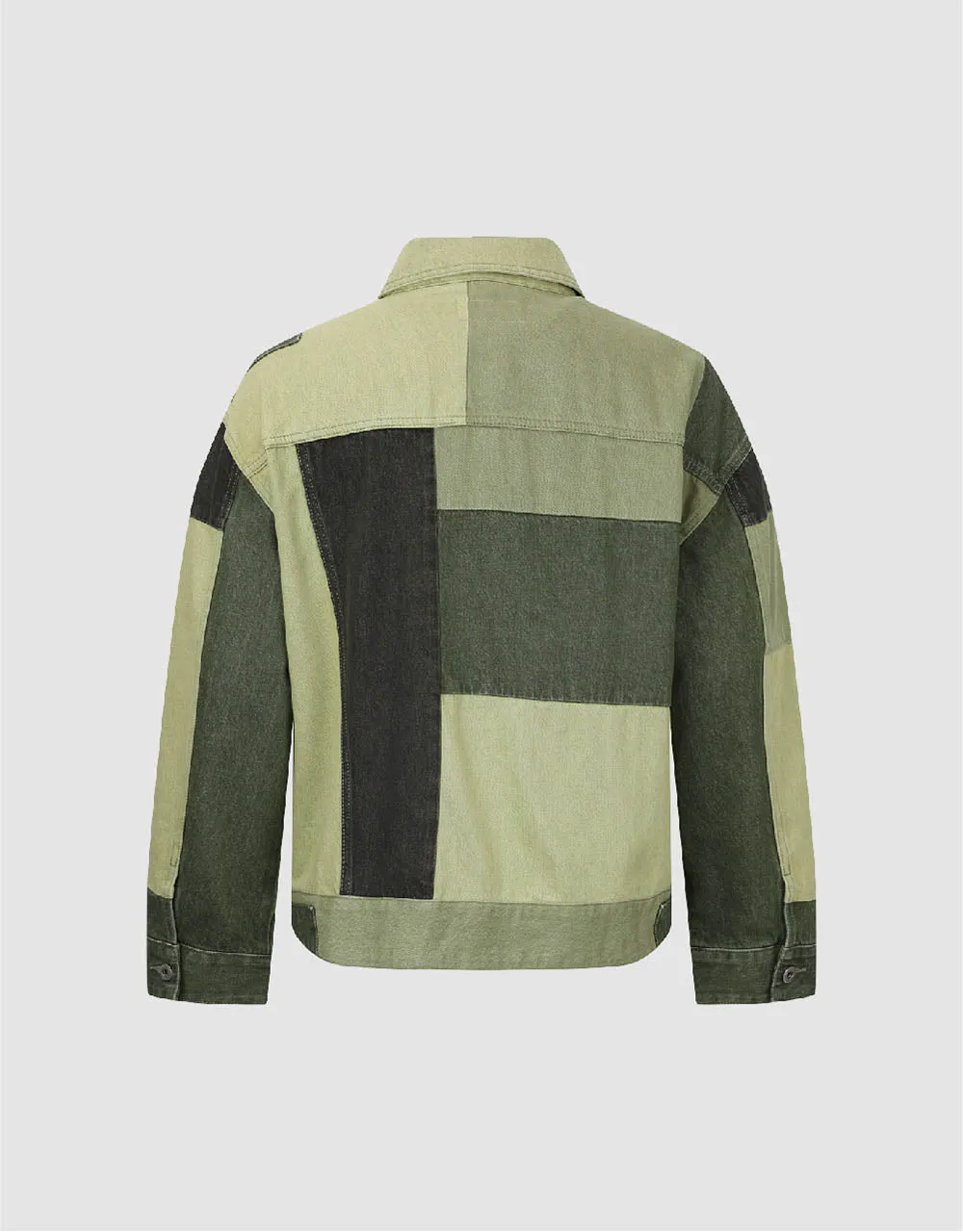 Two Toned Button Up Denim Jacket sold by Urban Revivo product image thumbnail 5