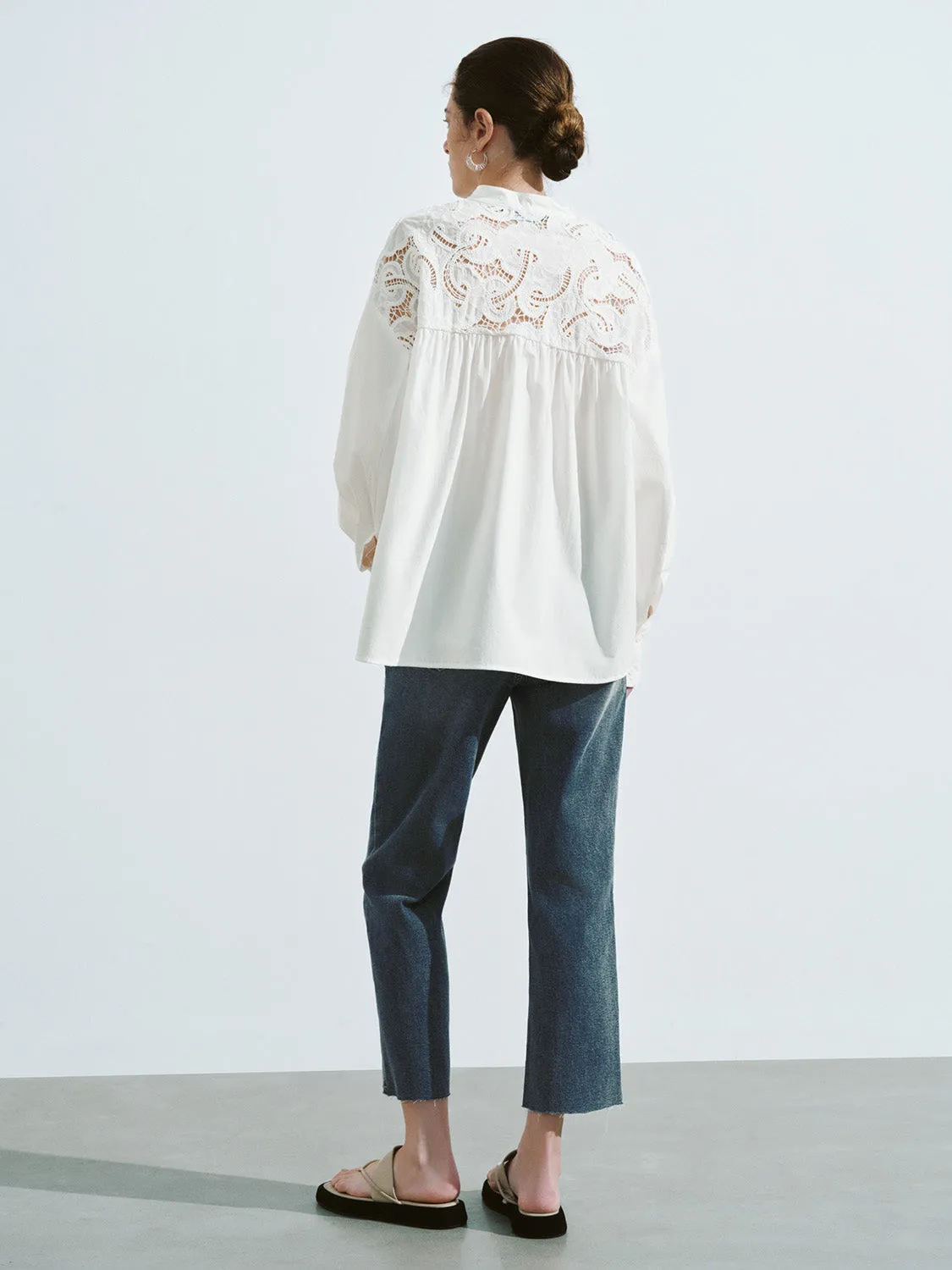 Notch Neck Oversized Blouse sold by Urban Revivo product image thumbnail 4