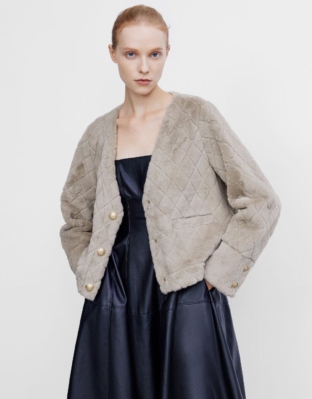 Furry Straight Jacket sold by Urban Revivo product image thumbnail 3